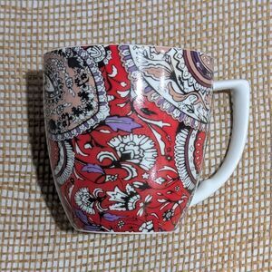 Waechtersbach Accents Urbana Mug, Red Paisley Colorful